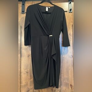 Elegant Black Wrap Dress